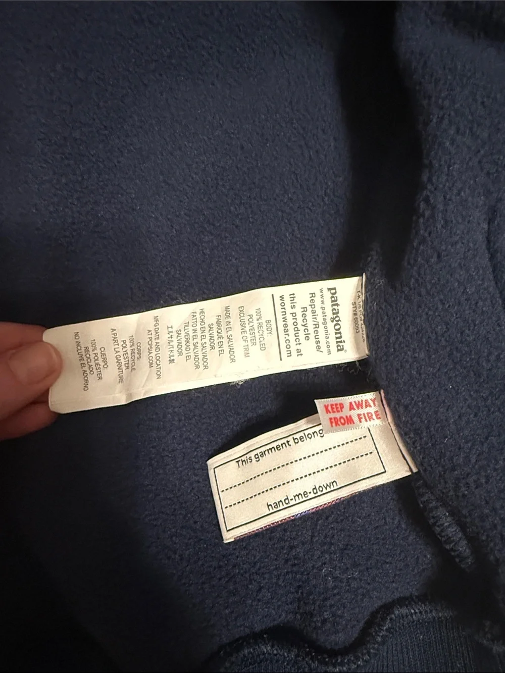 Patagonia Navy Zip-Up Fleece - 2T